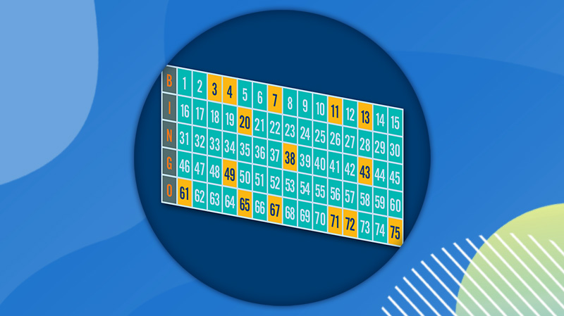 传统宾果玩法:显示屏幕